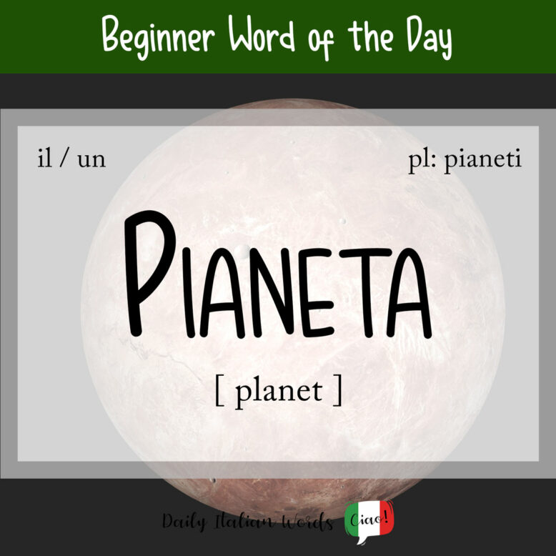 italian word for planet