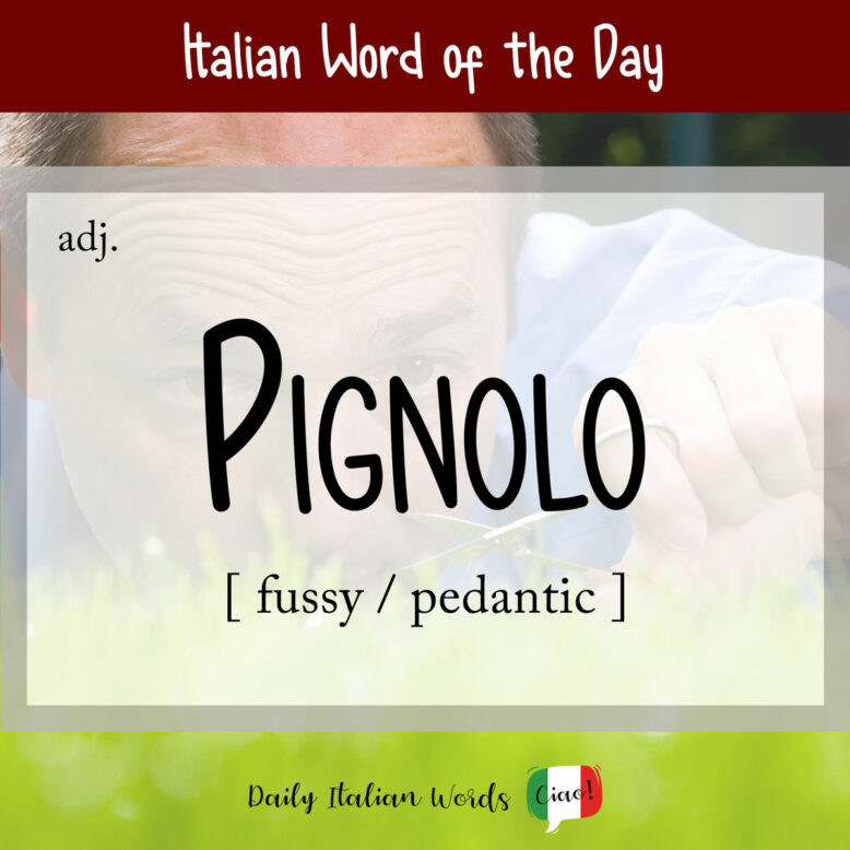 italian word for fussy