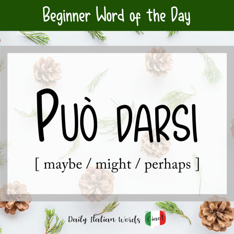 italian word puo darsi