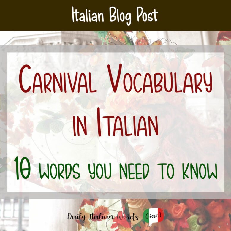 carnival vocabulary in italian