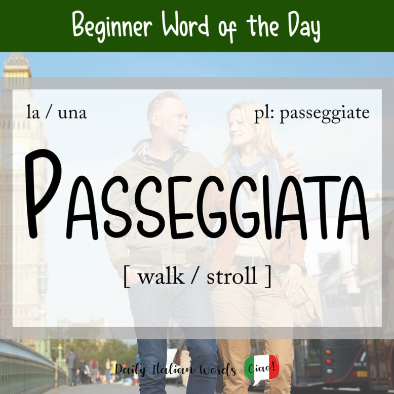 italian word for walk