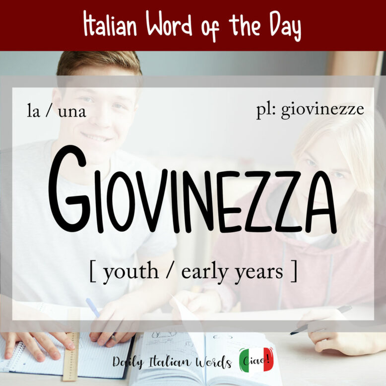 italian word for youth