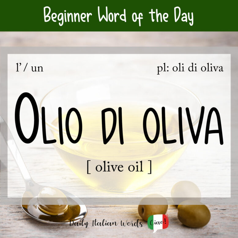italian for olive oil