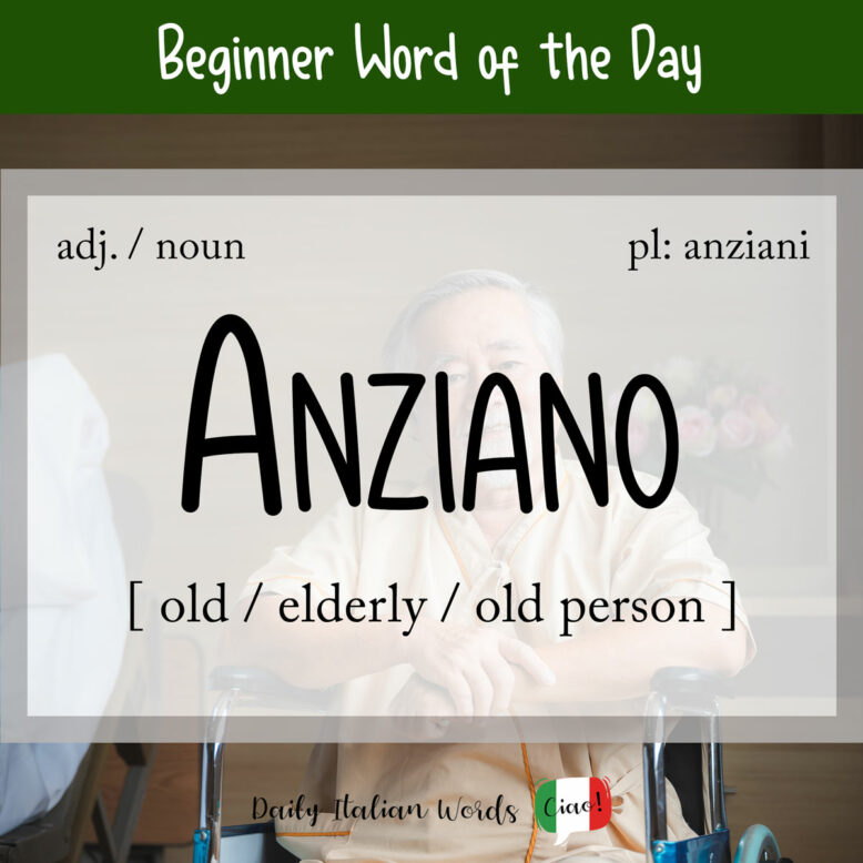 italian word for elderly