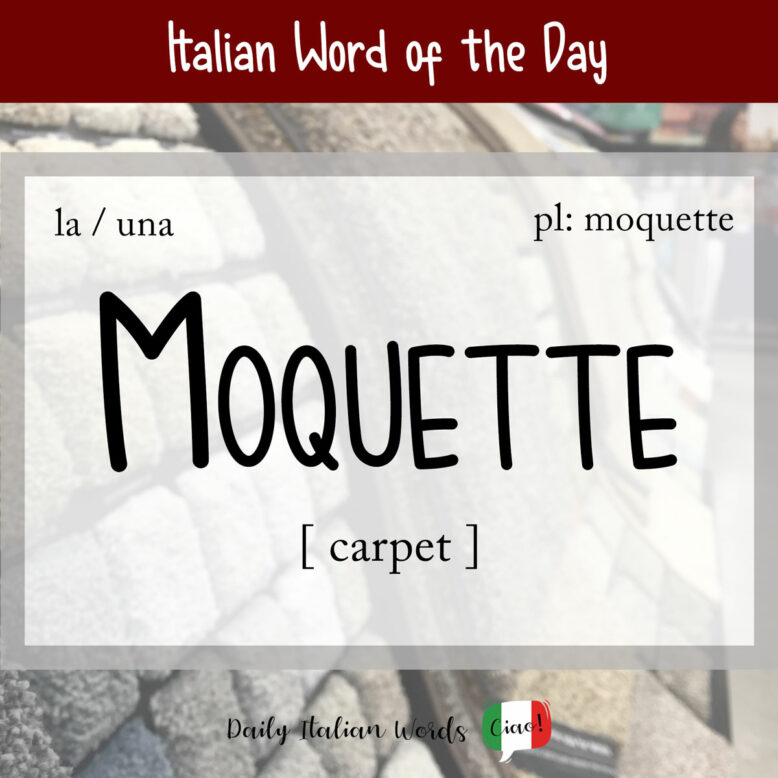 Italian word for carpet