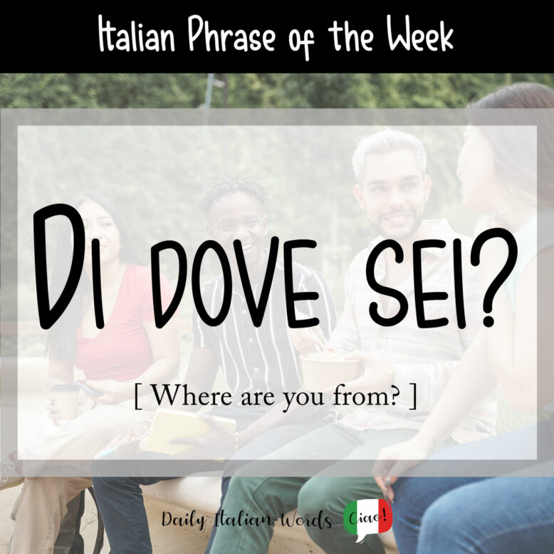 italian for where are you from