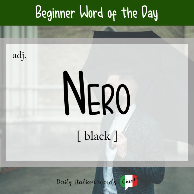 italian word for black