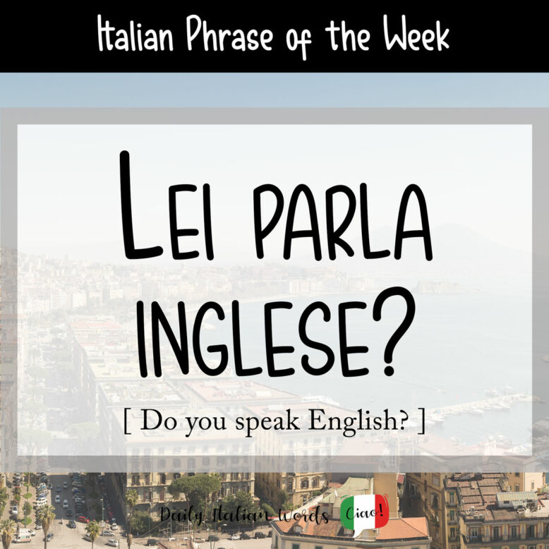italian for do you speak english