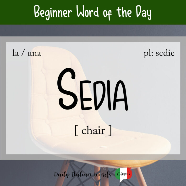 italian word for chair