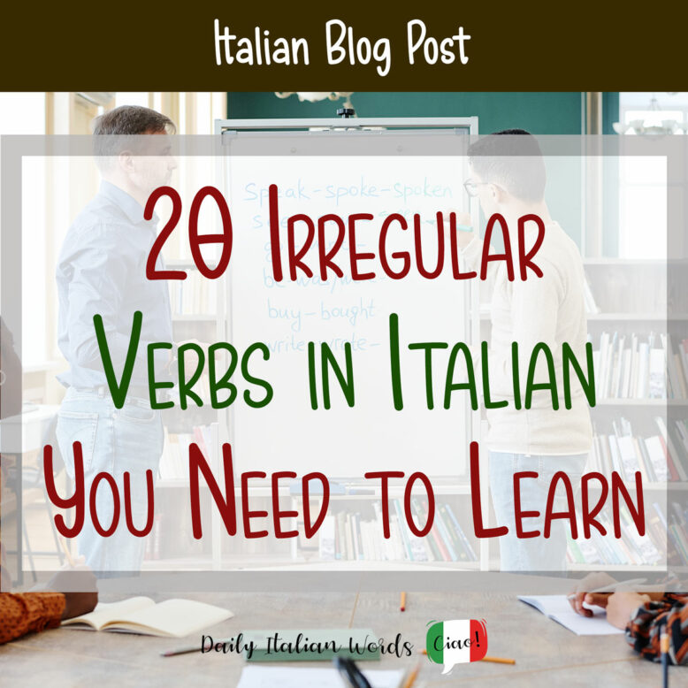 irregular verbs in italian