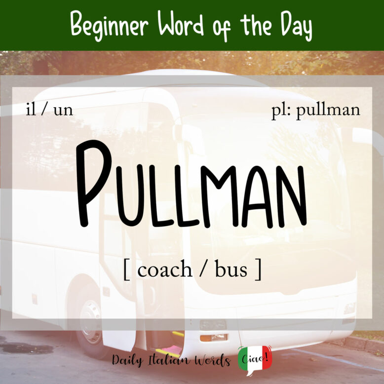 italian word pullman