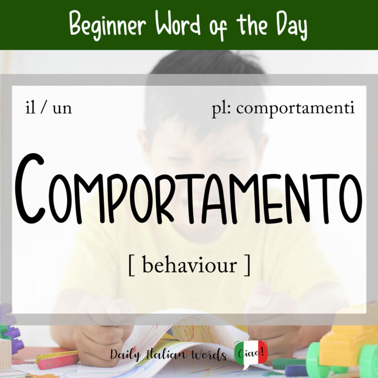 italian word comportamento