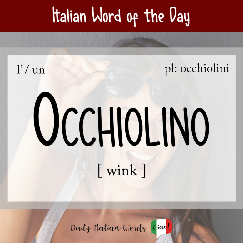 italian word occhiolino
