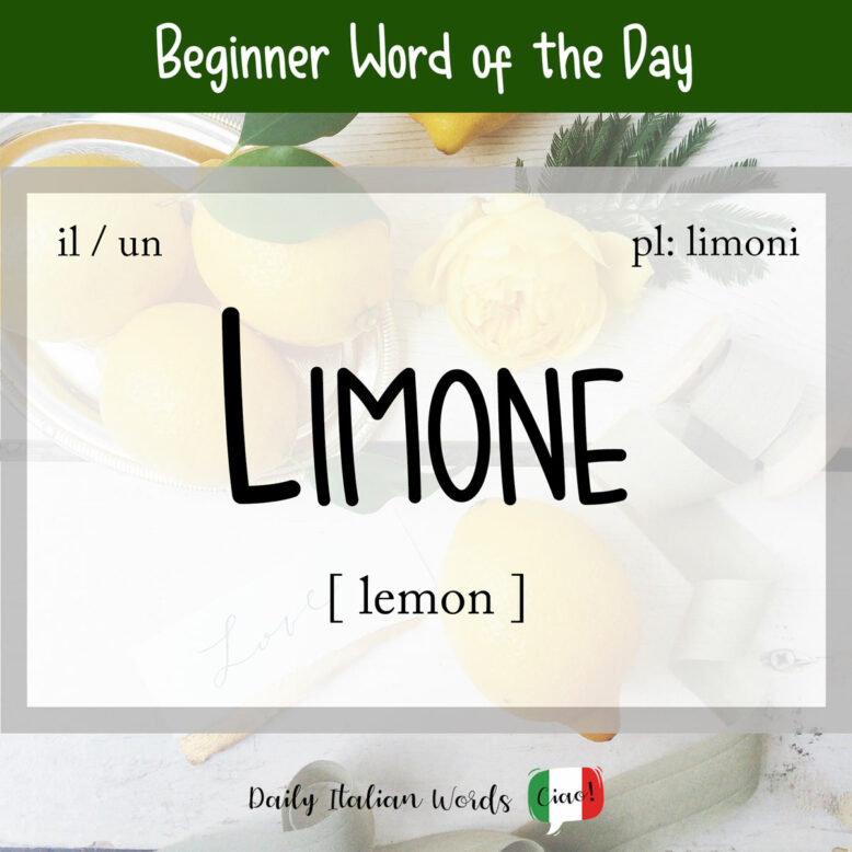italian word limone