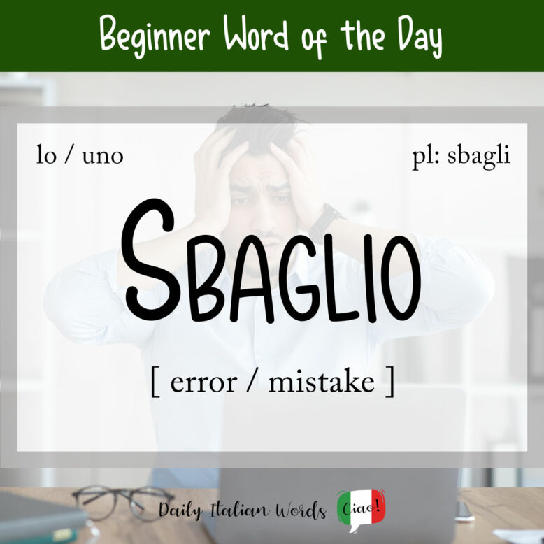 italian word sbaglio