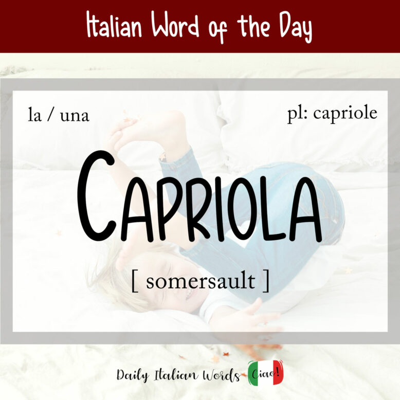 italian word capriola