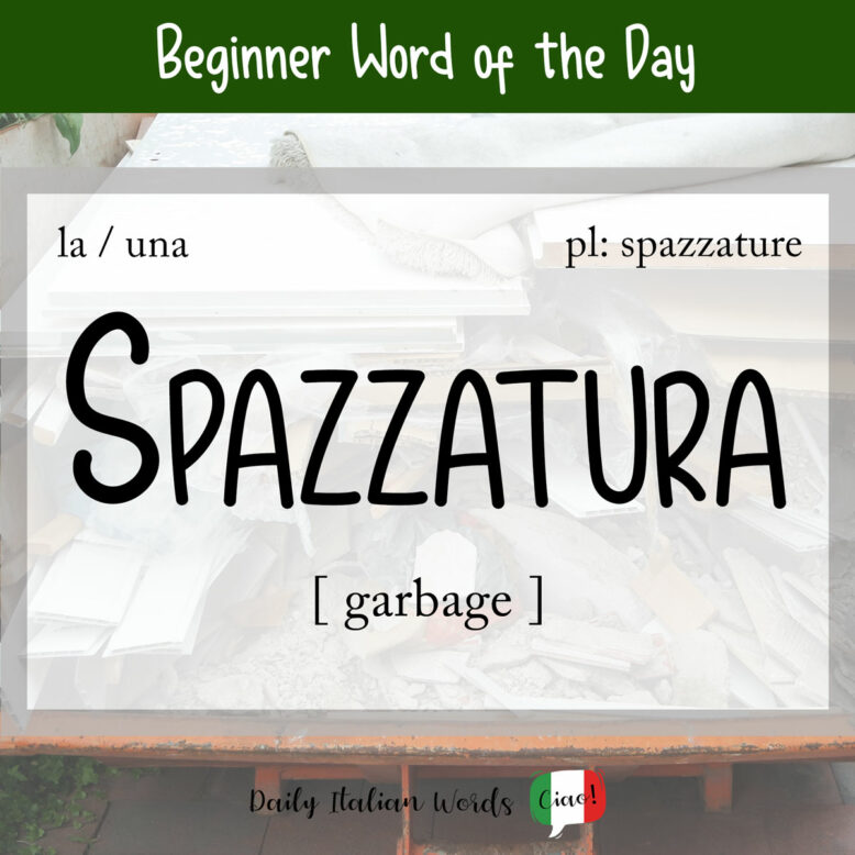 italian word spazzatura