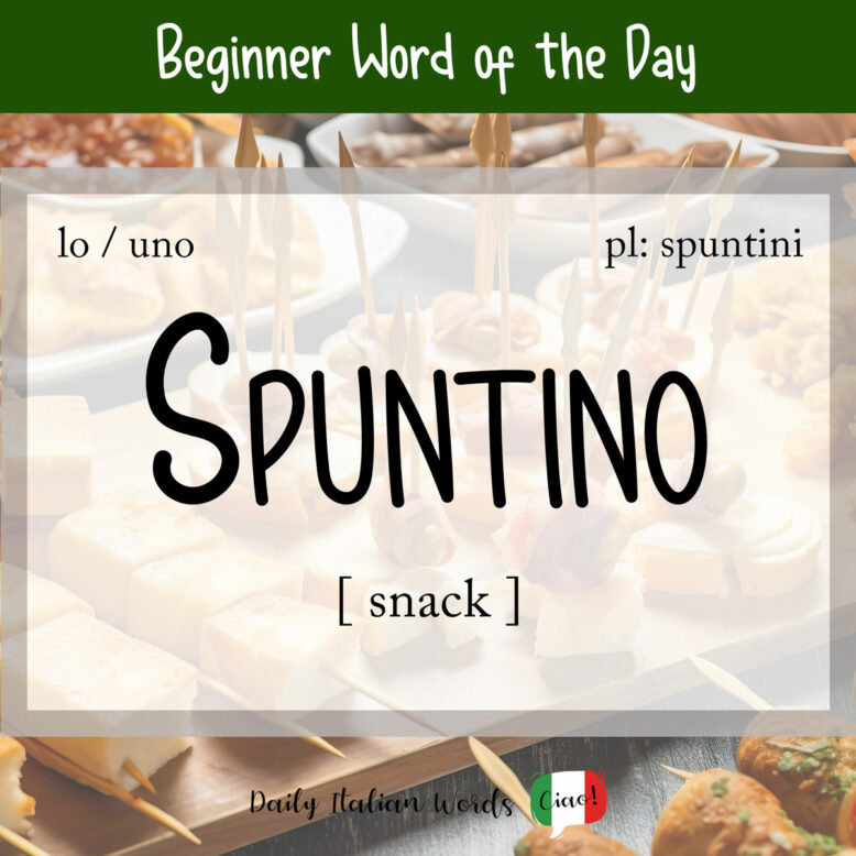 italian word spuntino