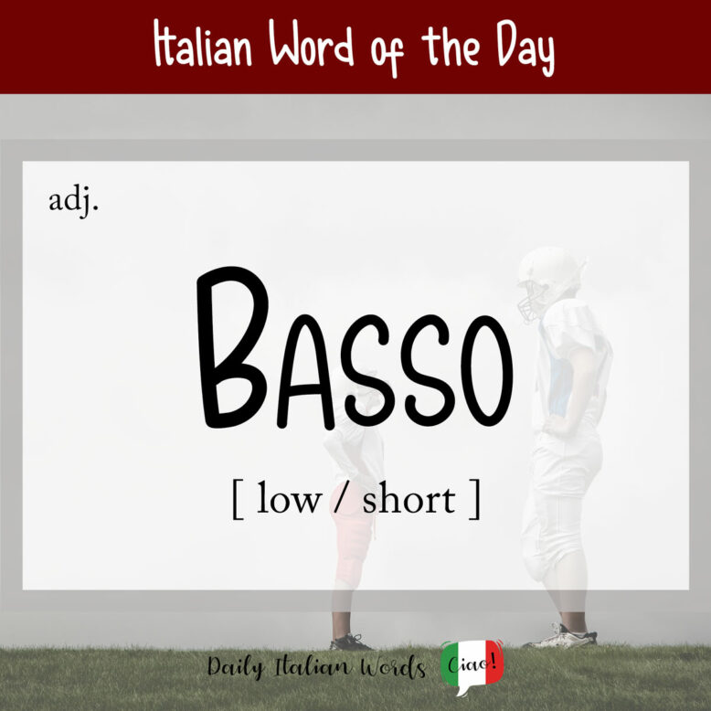 italian word of the day basso