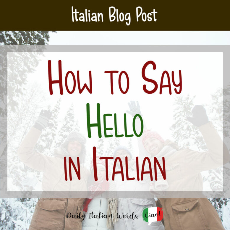 how to say hello in italian