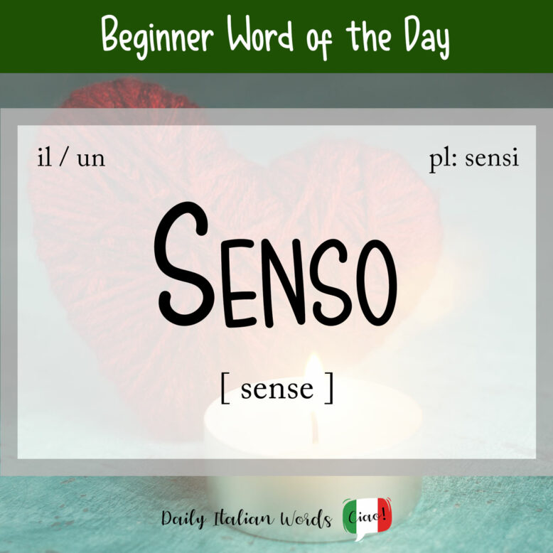 italian word senso