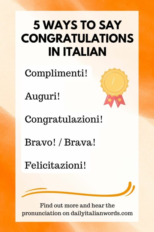 5 ways to say congratulations in italian