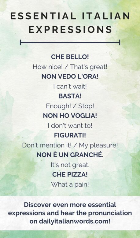 essential italian expressions