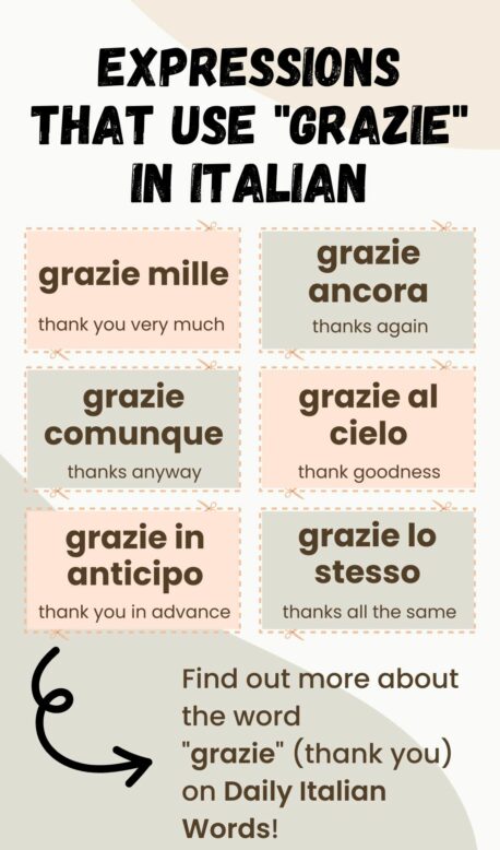 expressions that use grazie