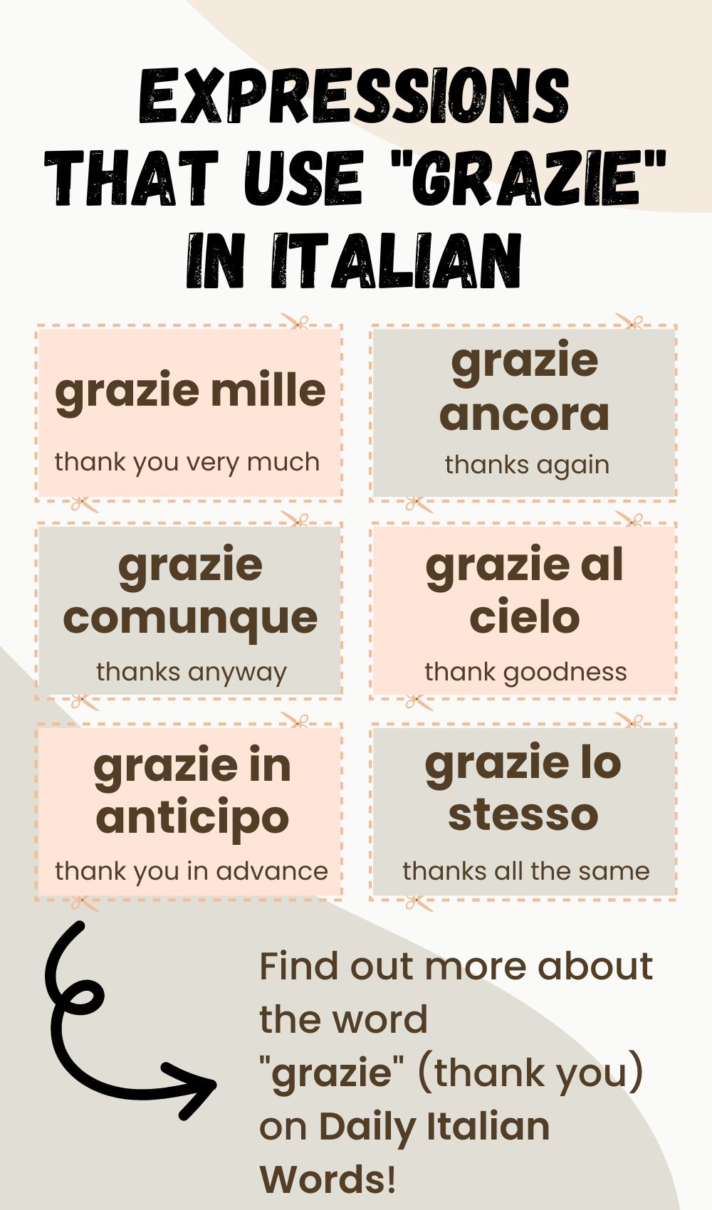 "Grazie!" The Meaning & Pronunciation in Italian Daily Italian Words
