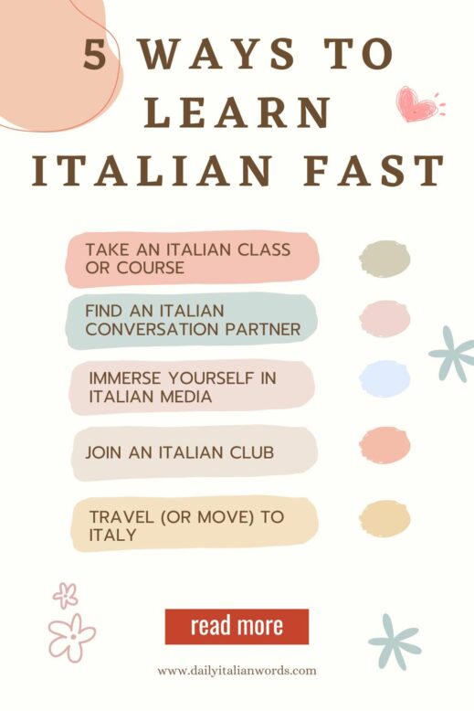 how to learn italian fast