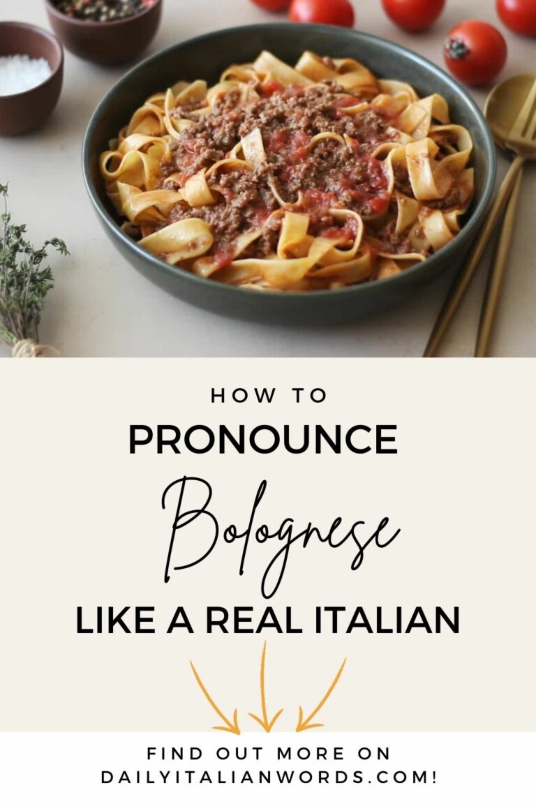 How to Pronounce "Bolognese" in Italian - Daily Italian Words