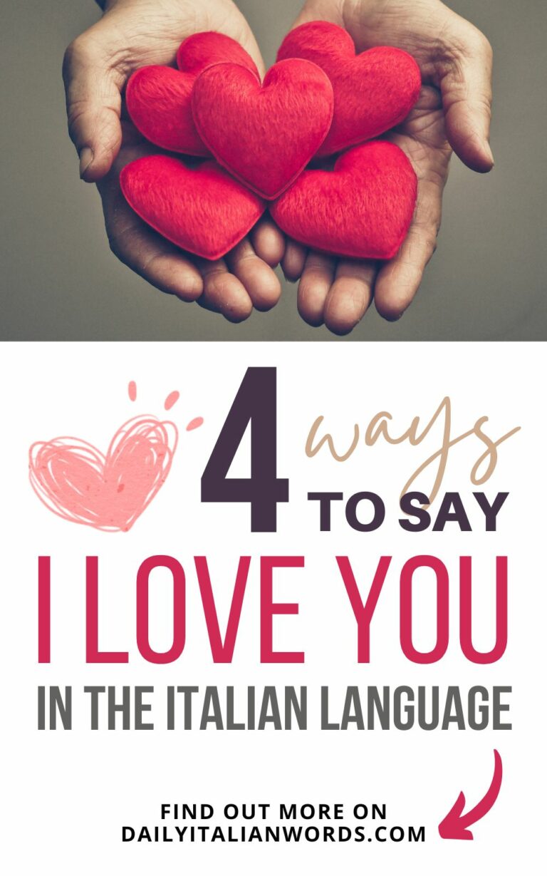 4 Ways to Say “I love you!” in Italian Daily Italian Words