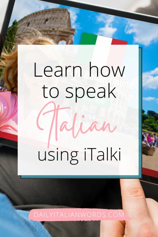 learn how to speak italian using italki