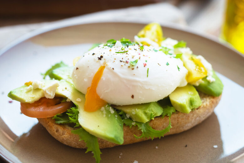 poached egg on toast with avocado