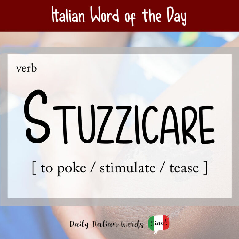 italian word stuzzicare