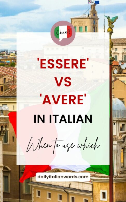 avere vs essere in italian