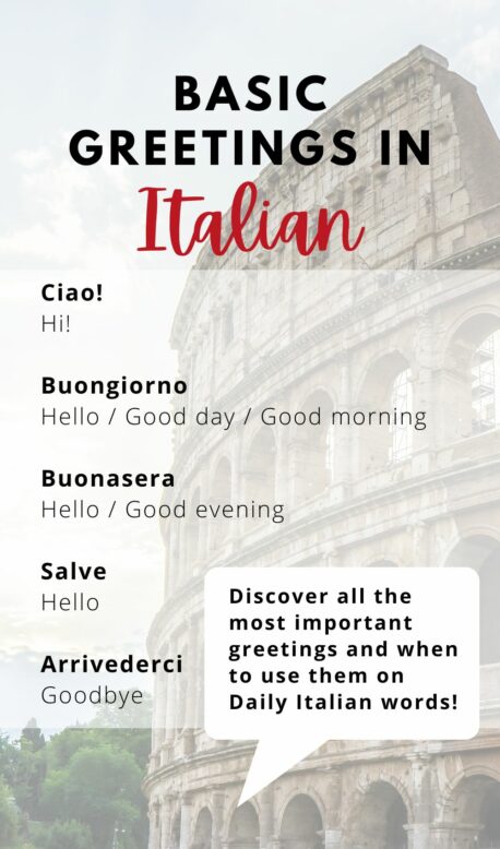 basic greetings in italian