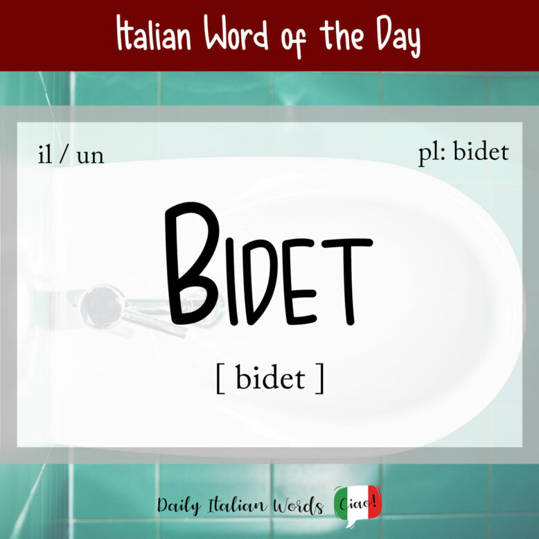 italian word of the day bidet
