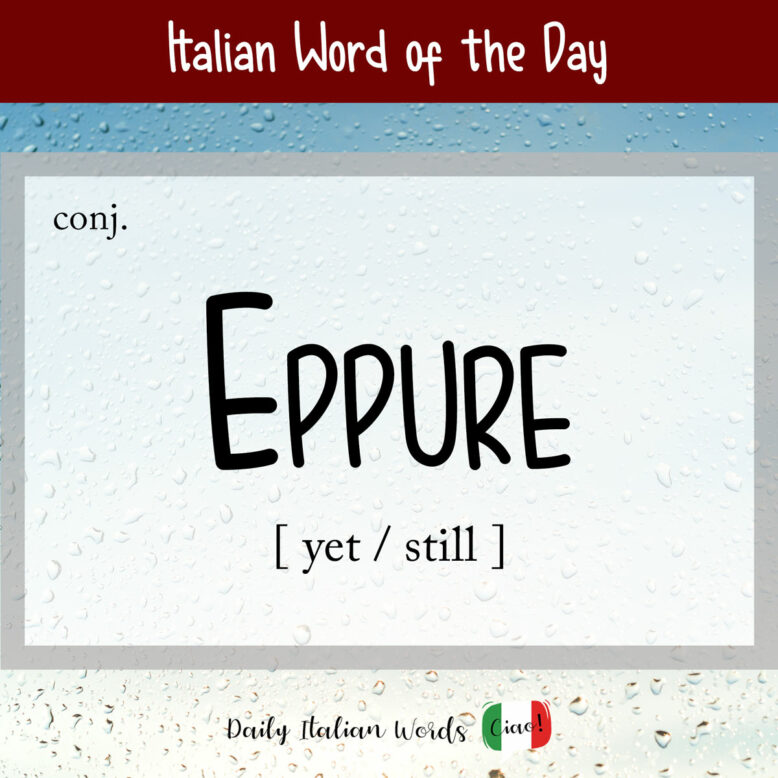 italian word eppure