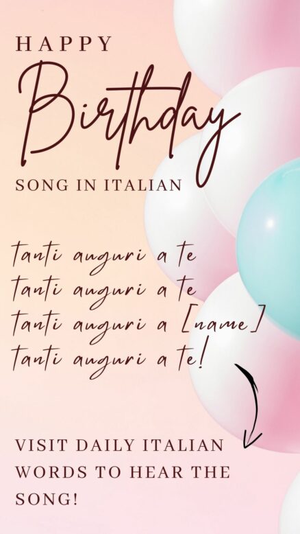 happy birthday song in italian
