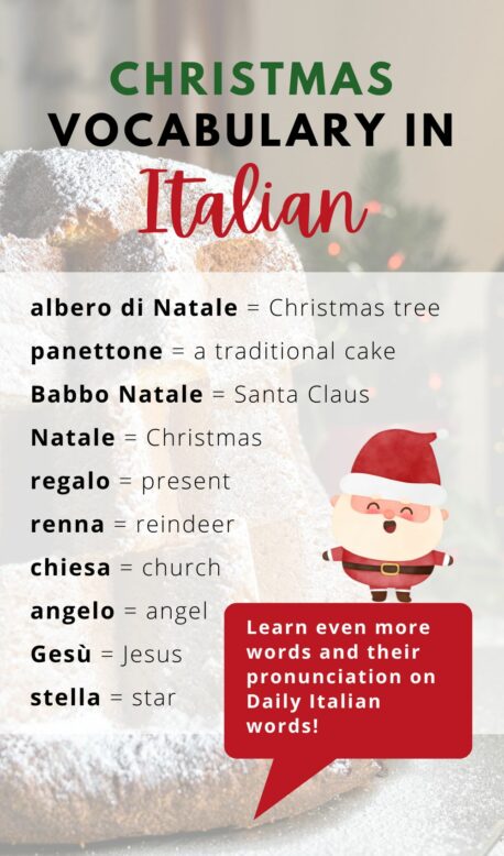 italian christmas vocabulary