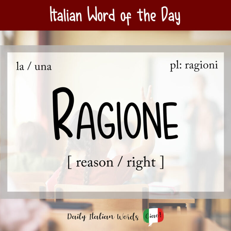 italian word ragione