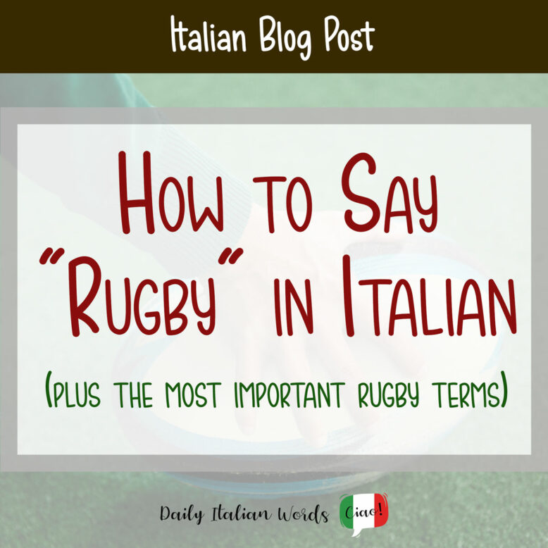 how to say rugby in italian