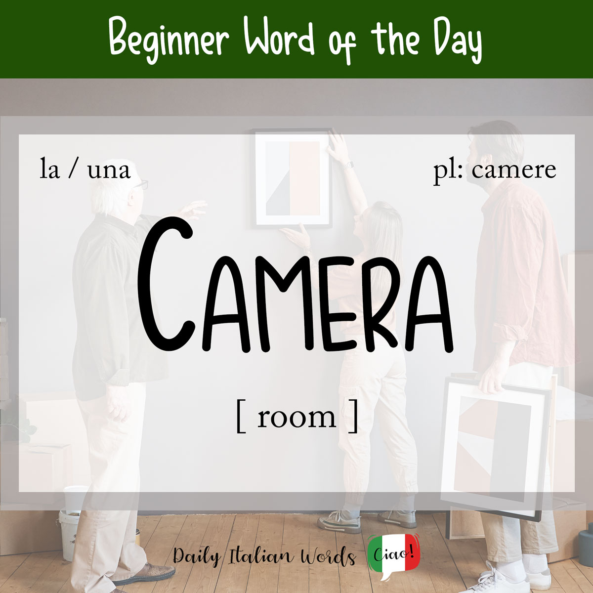 italian word camera