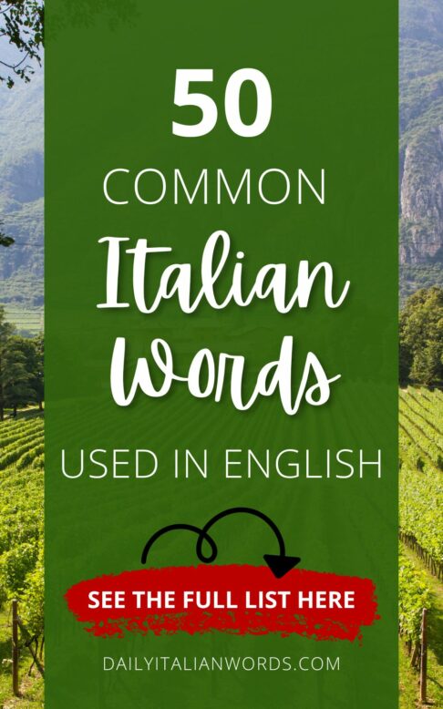 50 common italian words used in english