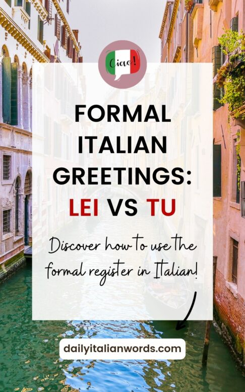 formal italian greetings