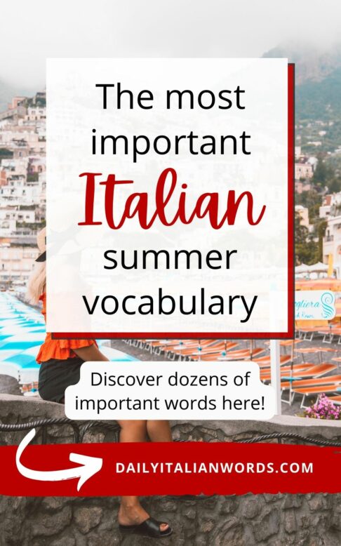 the most important italian summer vocabulary