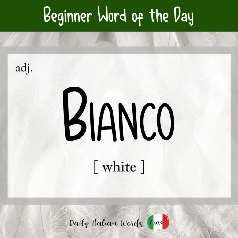 italian word bianco