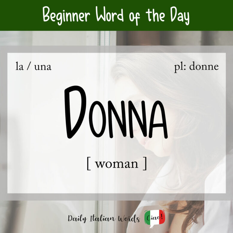 italian word of the day donna