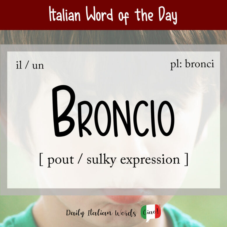 italian word broncio